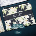 Personalized Flat Travel Makeup Pouch