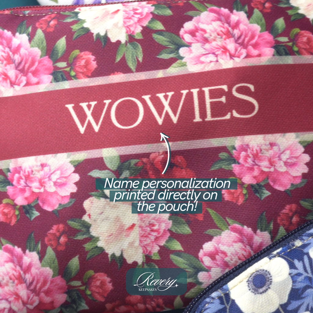 Personalized Flat Travel Makeup Pouch