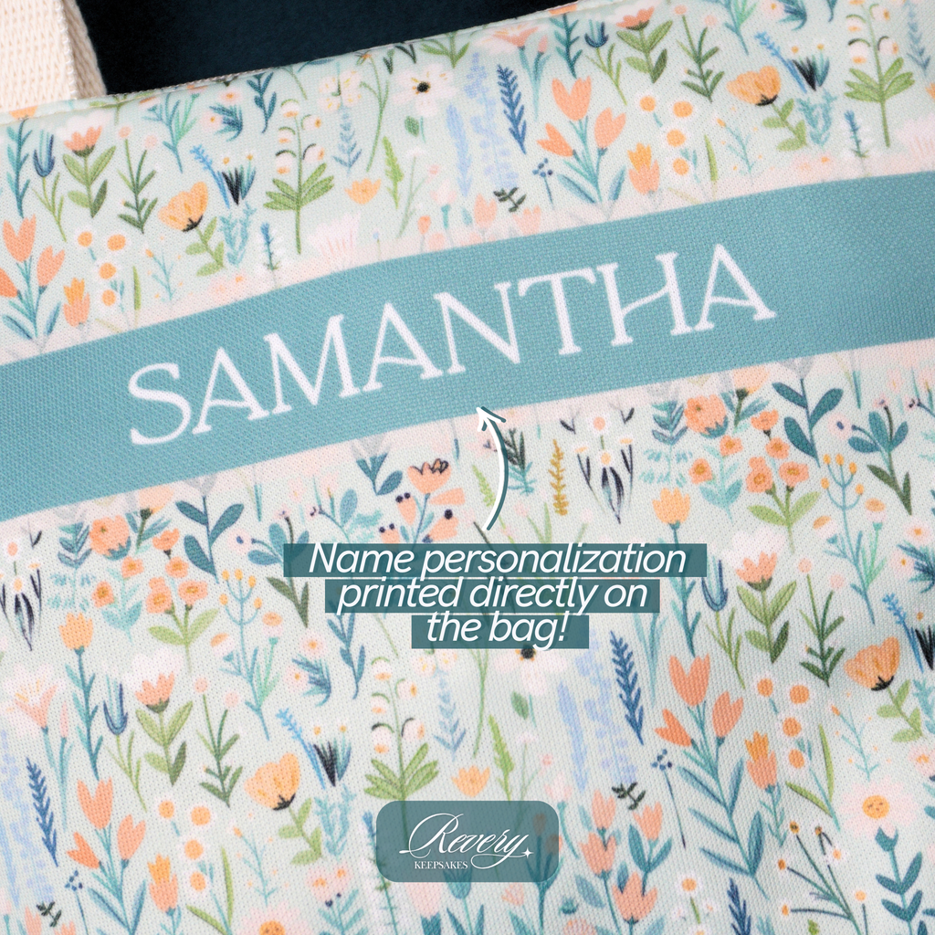 BUNDLE - Personalized Handbag & Flat Travel Pouch